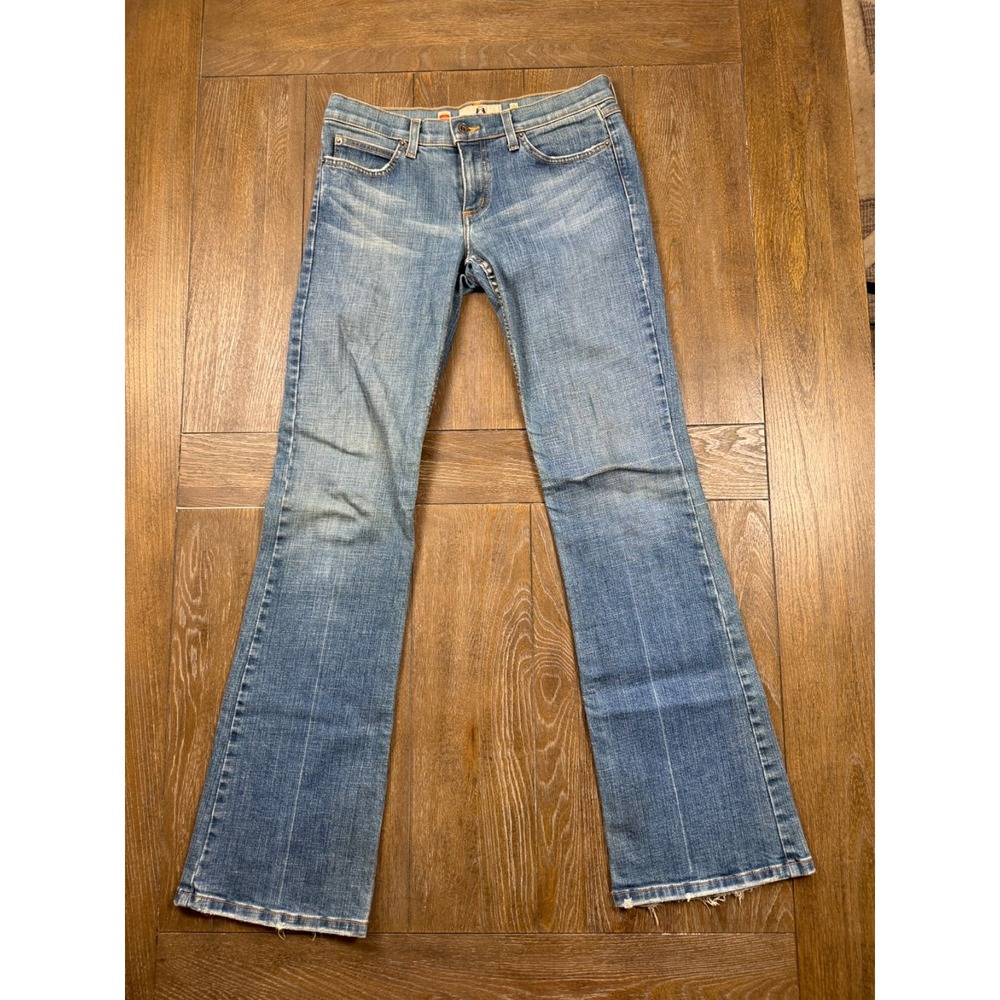 Juicy Couture Jeans Size 29 Light Wash Bootcut Flare Distressed Hem USA Made